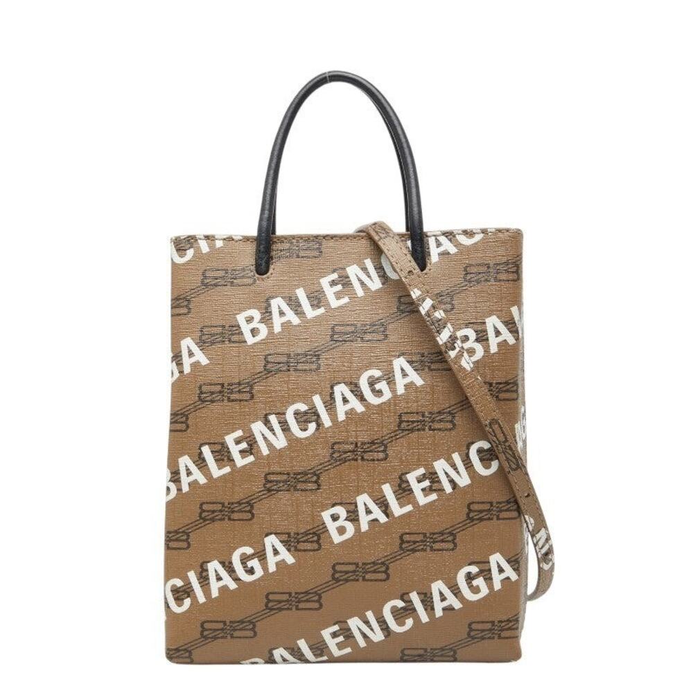 Balenciaga Large Shopping Shoulder Bag Brown